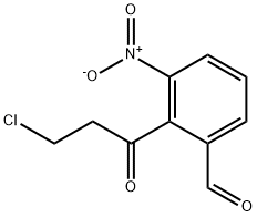 2-(3-Chloropropanoyl)-3-nitrobenzaldehyde 结构式
