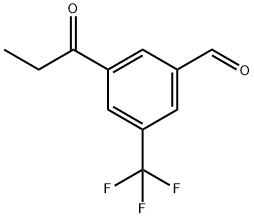 3-Propionyl-5-(trifluoromethyl)benzaldehyde 结构式