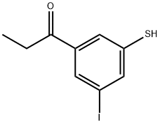 1-(3-Iodo-5-mercaptophenyl)propan-1-one 结构式