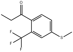 1-(4-(Methylthio)-2-(trifluoromethyl)phenyl)propan-1-one 结构式