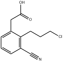 2-(3-Chloropropyl)-3-cyanophenylacetic acid 结构式