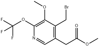 Methyl 4-(bromomethyl)-3-methoxy-2-(trifluoromethoxy)pyridine-5-acetate 结构式