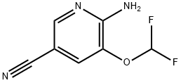 6-氨基-5-(二氟甲氧基)烟腈 结构式