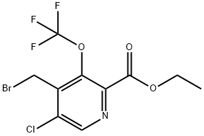 Ethyl 4-(bromomethyl)-5-chloro-3-(trifluoromethoxy)pyridine-2-carboxylate 结构式