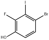 4-溴-2-氟-3-碘苯酚 结构式