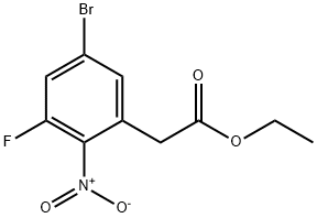 5-溴-3-氟-2-硝基苯乙酸乙酯 结构式