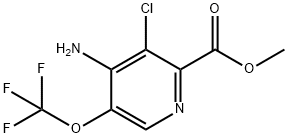 Methyl 4-amino-3-chloro-5-(trifluoromethoxy)pyridine-2-carboxylate 结构式