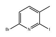 6-溴-2-碘-3-甲基吡啶 结构式