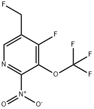 4-Fluoro-5-(fluoromethyl)-2-nitro-3-(trifluoromethoxy)pyridine 结构式