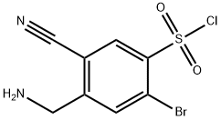 4-Aminomethyl-2-bromo-5-cyanobenzenesulfonyl chloride 结构式