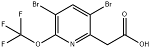 3,5-Dibromo-2-(trifluoromethoxy)pyridine-6-acetic acid 结构式