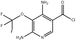 2,4-Diamino-3-(trifluoromethoxy)pyridine-5-carbonyl chloride 结构式