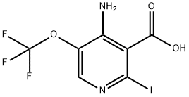 4-Amino-2-iodo-5-(trifluoromethoxy)pyridine-3-carboxylic acid 结构式