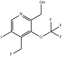 4-(Fluoromethyl)-5-iodo-3-(trifluoromethoxy)pyridine-2-methanol 结构式