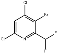 3-溴-4,6-二氯-2-(二氟甲基)吡啶 结构式