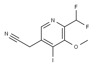 2-(Difluoromethyl)-4-iodo-3-methoxypyridine-5-acetonitrile 结构式