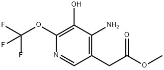 Methyl 4-amino-3-hydroxy-2-(trifluoromethoxy)pyridine-5-acetate 结构式