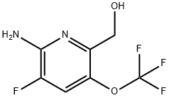 2-Amino-3-fluoro-5-(trifluoromethoxy)pyridine-6-methanol 结构式