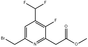 Methyl 6-(bromomethyl)-4-(difluoromethyl)-3-fluoropyridine-2-acetate 结构式