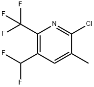 2-Chloro-5-(difluoromethyl)-3-methyl-6-(trifluoromethyl)pyridine 结构式