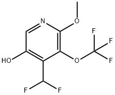 4-(Difluoromethyl)-5-hydroxy-2-methoxy-3-(trifluoromethoxy)pyridine 结构式