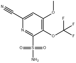 6-Cyano-4-methoxy-3-(trifluoromethoxy)pyridine-2-sulfonamide 结构式