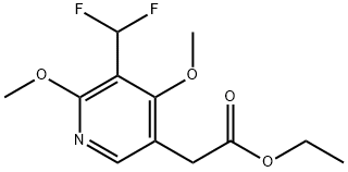 Ethyl 3-(difluoromethyl)-2,4-dimethoxypyridine-5-acetate 结构式