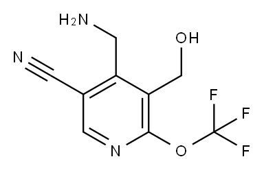 4-(Aminomethyl)-5-cyano-2-(trifluoromethoxy)pyridine-3-methanol 结构式
