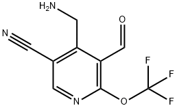 4-(Aminomethyl)-5-cyano-2-(trifluoromethoxy)pyridine-3-carboxaldehyde 结构式