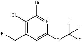 2-Bromo-4-(bromomethyl)-3-chloro-6-(trifluoromethoxy)pyridine 结构式