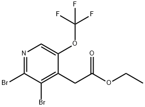 Ethyl 2,3-dibromo-5-(trifluoromethoxy)pyridine-4-acetate 结构式