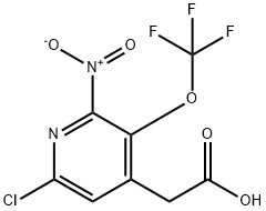 6-Chloro-2-nitro-3-(trifluoromethoxy)pyridine-4-acetic acid 结构式