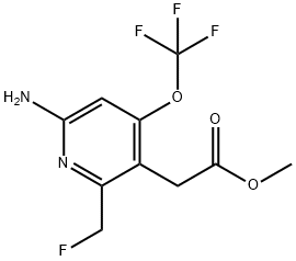 Methyl 6-amino-2-(fluoromethyl)-4-(trifluoromethoxy)pyridine-3-acetate 结构式