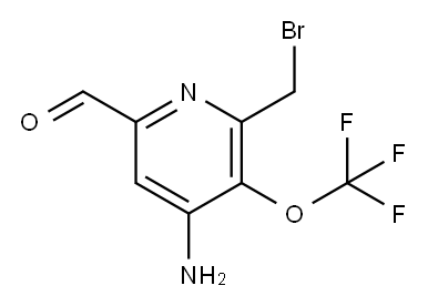 4-Amino-2-(bromomethyl)-3-(trifluoromethoxy)pyridine-6-carboxaldehyde 结构式