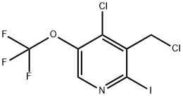 4-Chloro-3-(chloromethyl)-2-iodo-5-(trifluoromethoxy)pyridine 结构式