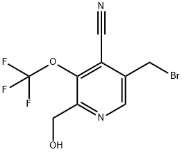 5-(Bromomethyl)-4-cyano-3-(trifluoromethoxy)pyridine-2-methanol 结构式