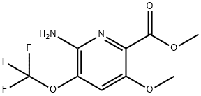 Methyl 2-amino-5-methoxy-3-(trifluoromethoxy)pyridine-6-carboxylate 结构式