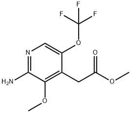 Methyl 2-amino-3-methoxy-5-(trifluoromethoxy)pyridine-4-acetate 结构式