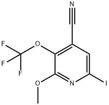 4-Cyano-6-iodo-2-methoxy-3-(trifluoromethoxy)pyridine 结构式