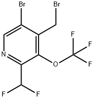 5-Bromo-4-(bromomethyl)-2-(difluoromethyl)-3-(trifluoromethoxy)pyridine 结构式