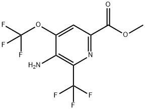 Methyl 3-amino-4-(trifluoromethoxy)-2-(trifluoromethyl)pyridine-6-carboxylate 结构式