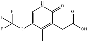 2-Hydroxy-4-methyl-5-(trifluoromethoxy)pyridine-3-acetic acid 结构式