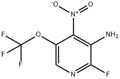 3-Amino-2-fluoro-4-nitro-5-(trifluoromethoxy)pyridine 结构式