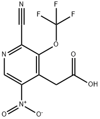 2-Cyano-5-nitro-3-(trifluoromethoxy)pyridine-4-acetic acid 结构式