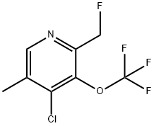 4-Chloro-2-(fluoromethyl)-5-methyl-3-(trifluoromethoxy)pyridine 结构式