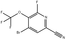 4-Bromo-6-cyano-2-fluoro-3-(trifluoromethoxy)pyridine 结构式
