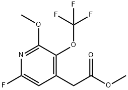 Methyl 6-fluoro-2-methoxy-3-(trifluoromethoxy)pyridine-4-acetate 结构式