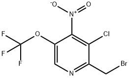 2-(Bromomethyl)-3-chloro-4-nitro-5-(trifluoromethoxy)pyridine 结构式