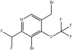 3-Bromo-5-(bromomethyl)-2-(difluoromethyl)-4-(trifluoromethoxy)pyridine 结构式