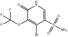 4-Bromo-2-hydroxy-3-(trifluoromethoxy)pyridine-5-sulfonamide 结构式